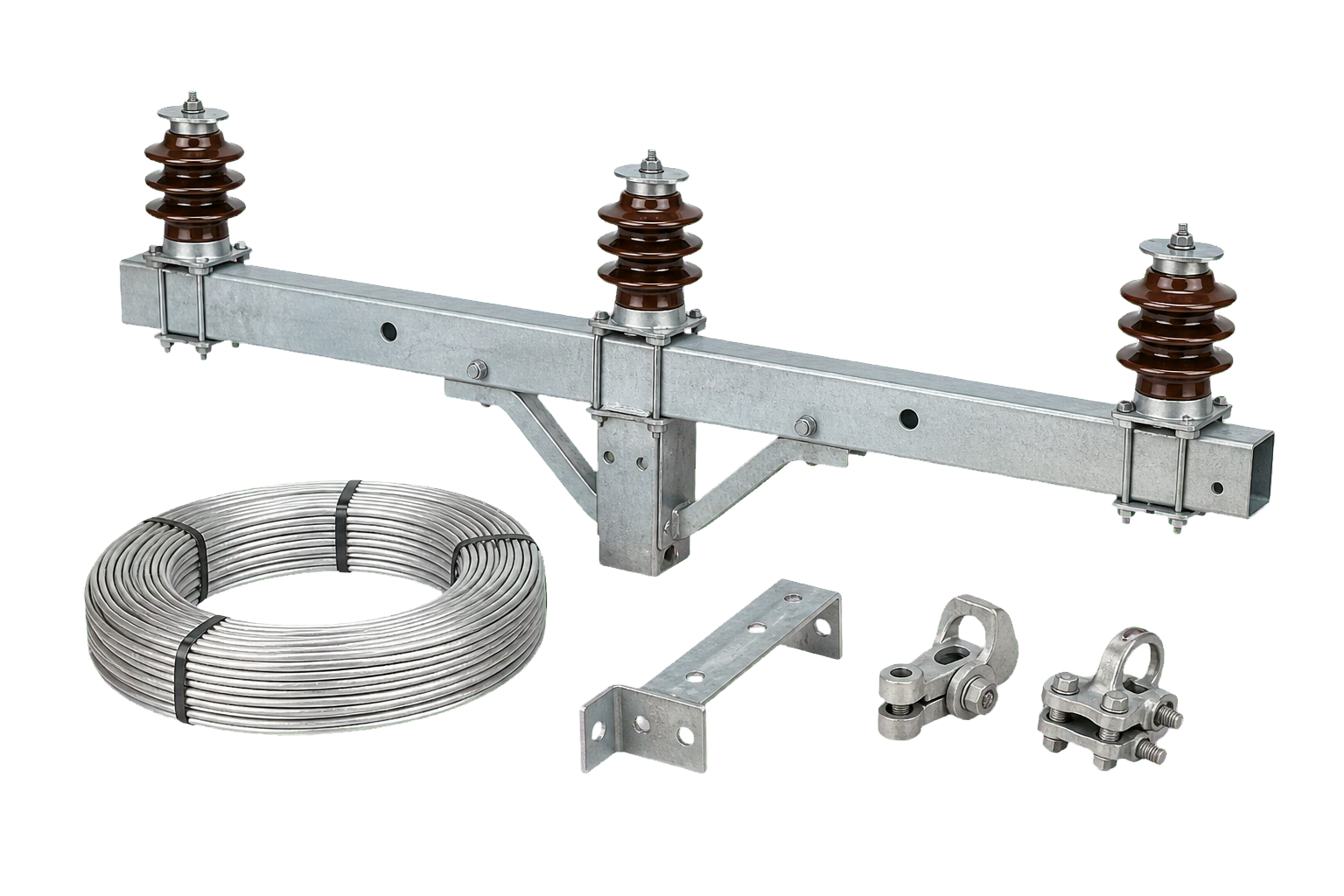 Overhead line conductors, insulators and fittings
