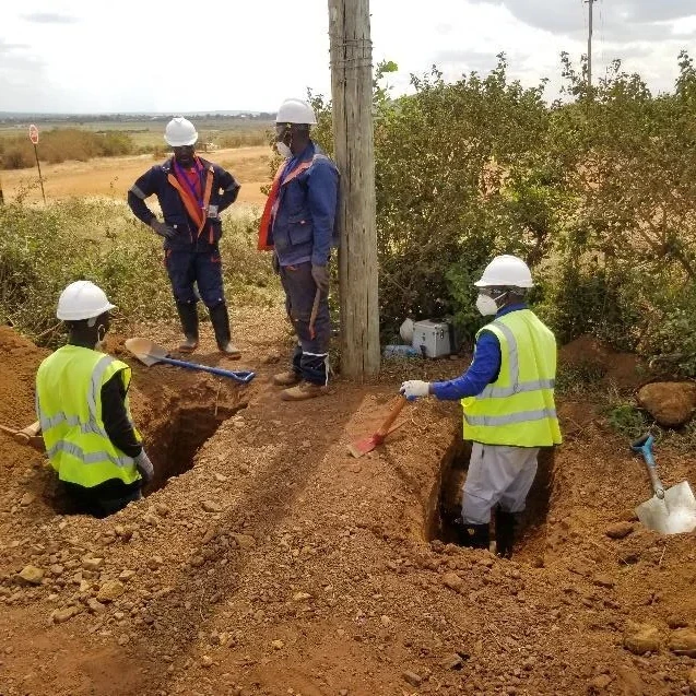Pole-pit excavation