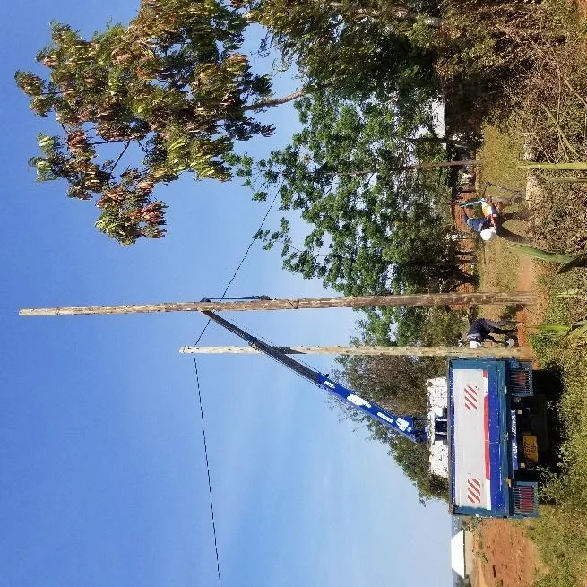 Pole erection for the SOTTA PAP power project