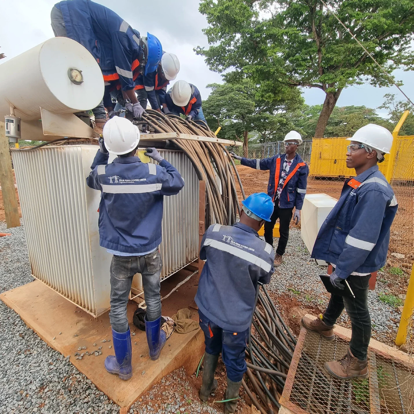 KELM technicians servicing a transformer